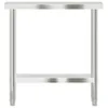 vidaXL Piano di lavoro per cucina 82,5x30x85 cm in acciaio Anteprima dell’immagine prodotto 5