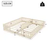 Diagram showing dimensions of a wooden bed frame. Anteprima dell’immagine prodotto