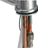 A close-up view of plumbing connections beneath a faucet. Produktbild-Vorschau
