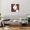 Bilder auf glas - Frau Gesicht Lippen - 50x50cm - Produktbild-Vorschau 6
