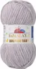 A ball of grey-purple yarn with a label. Náhled obrázku produktu