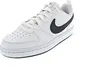 A white Nike Court Borough Low Recraft Sneaker with a black Nike swoosh logo. Náhľad obrázku produktu