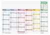 BRUNNEN Tafelkalender 2026 - A4 quer - DATAline – 6 Monate Produktbild-Vorschau 1