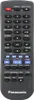 A close-up studio shot of a black Panasonic remote control. Voir les images du produit