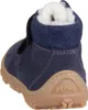 A single blue boot with a brown sole and white fluffy lining. Produktbild-Vorschau