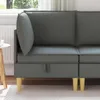 Divano ad angolo con contenitore VidaXL in tessuto grigio Anteprima dell’immagine prodotto 2