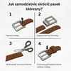 Damen Ledergürtel 90 cm schmal grün mit goldener Schnalle Produktbild-Vorschau 6
