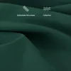 A close-up of dark green fabric with text and icons indicating product features. Produktbild-Vorschau