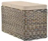 KRINES HOME Rattan Wäschekorb Wäschetruhe Sitz gepolstert Produktbild-Vorschau 3