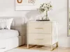 Ensemble de 2 tables de chevet ProximaX en velours beige Voir les images du produit 12