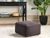 BELIANI Pouf Dunkelgrau Cord 50 x 50 cm mit EPS-Perlen Produktbild-Vorschau 2