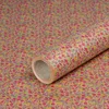 Papier cadeau Mille fleurs, marron, papier kraft 0,70 x 10 Voir les images du produit 1