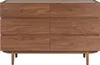 Miliboo - Kommode mit 6 Schubladen aus dunklem Holz B120 cm Produktbild-Vorschau 1
