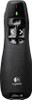 A black Logitech wireless presenter is shown against a white background. Podgląd zdjęcia produktu