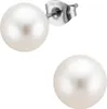 Ohrstecker aus Chirurgenstahl mit Synthetischer Perle 8 mm Produktbild-Vorschau 4