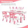 GOPLUS Kindertisch Set mit 4 Stühlen, Schreibtisch Produktbild-Vorschau 5