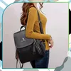 EDIBAZZAR | Eleganter schwarzer Damenrucksack aus  im Produktbild-Vorschau 3