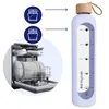 A water bottle with time markings and a diagram showing how to clean it in a dishwasher. Náhľad obrázku produktu