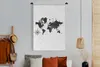 MuchoWow® Wandteppich Wandbehang Weltkarte - Bronze - Produktbild-Vorschau 3