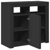 Credenza con luci LED nera 80x35x75 cm Anteprima dell’immagine prodotto 3
