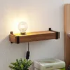 Lindby Wandleuchte Sverina, 40 cm, Holz, Stecker, E27 Produktbild-Vorschau 2
