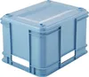A light blue plastic storage box with a lid. Produktbild-Vorschau