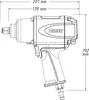 HAZET 9012SPC, Rázový utahovák, Černá, Modrá, 1/2,1/4", 700 Náhled obrázku produktu 8