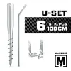 MAXERIO® 100 cm 6er U-Set Schraubfundamente inkl. 8 cm Produktbild-Vorschau 2