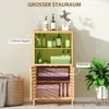 kleankin Badezimmerschrank, Unterschrank mit Lamellentüren, Produktbild-Vorschau 4