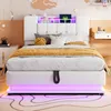 Letto imbottito 90 x 200 cm con illuminazione LED, porta Anteprima dell’immagine prodotto 4