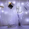 A decorative scene with a vase of flowers and string lights. Produktbild-Vorschau