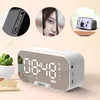 A collage of images showcasing a digital alarm clock with various features and usage scenarios. Produktbild-Vorschau