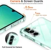 Close-up shots of a transparent phone case highlighting its protective features for the camera and screen. Produktbild-Vorschau