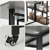 Mondeer Table de cuisine pliante avec 2 étagères et Voir les images du produit 5