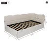 Flieks Hydraulisches Polsterbett 90x200cm mit Stauraum, Produktbild-Vorschau 7
