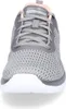 Front view of a gray Skechers sneaker with pink accents. Anteprima dell’immagine prodotto