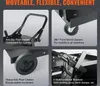 A collage of four close-up images showcasing the features of a welding cart. Produktbild-Vorschau