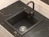 Sinkwell Dřez Dřez Černá žula Stojící kuchyňská baterie Náhled obrázku produktu 13