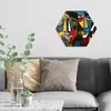 DEQORI Glasbild Echtglas 40x35 cm 'Linolschnitt Gesichter' Produktbild-Vorschau 3