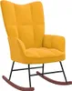 vidaXL Chaise à bascule velours jaune moutarde Voir les images du produit 9