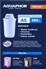 A product information panel for an Aquaphor water filter, showcasing the filter cartridge and detailing its features and benefits. Náhled obrázku produktu