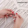 Makramový gobelín v bohémskom štýle, ručne vyrobený Náhľad obrázku produktu 3