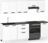 ULWEHOME Küchenmöbel Küchenmöbel-Set „Lizbona“ 240 cm | Produktbild-Vorschau 1