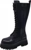 A black lace-up boot with a platform sole. Anteprima dell’immagine prodotto