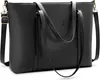 NUBILY Handtasche Damen 15.6 Zoll Kunstleder Schwarz Groß Produktbild-Vorschau 1