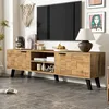 Merax Armoire TV avec 2 portes et 2 compartiments ouverts, Voir les images du produit 6