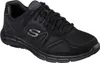 A black Skechers athletic shoe is shown from a side angle against a white background. Produktbild-Vorschau