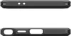 Two views of a black phone case, showing the top and bottom edges with cutouts for ports and buttons. Produktbild-Vorschau