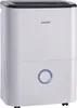 A white dehumidifier with a black top and a blue illuminated ring on the front. Anteprima dell’immagine prodotto