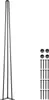 A set of four black hairpin table legs and screws on a white background. Anteprima dell’immagine prodotto